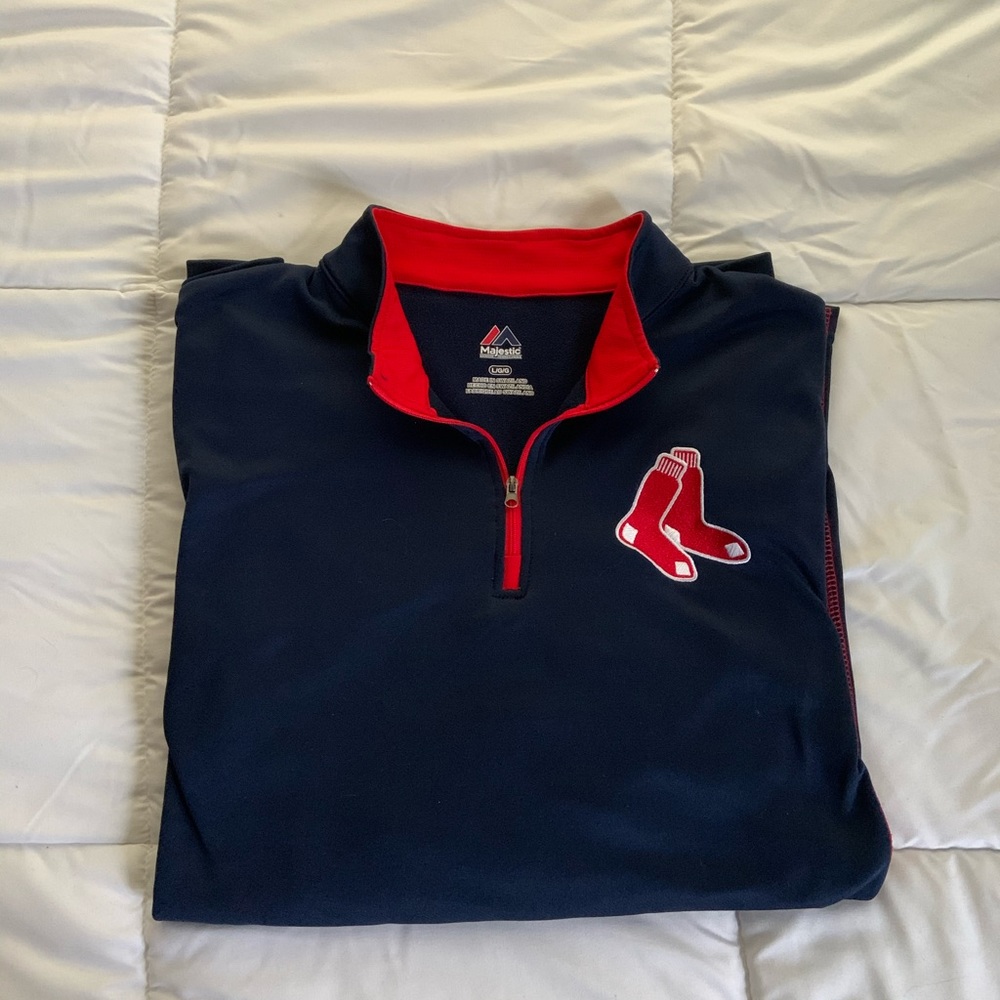 Majestic Boston Red Sox 1/4 Zip Sweatshirt